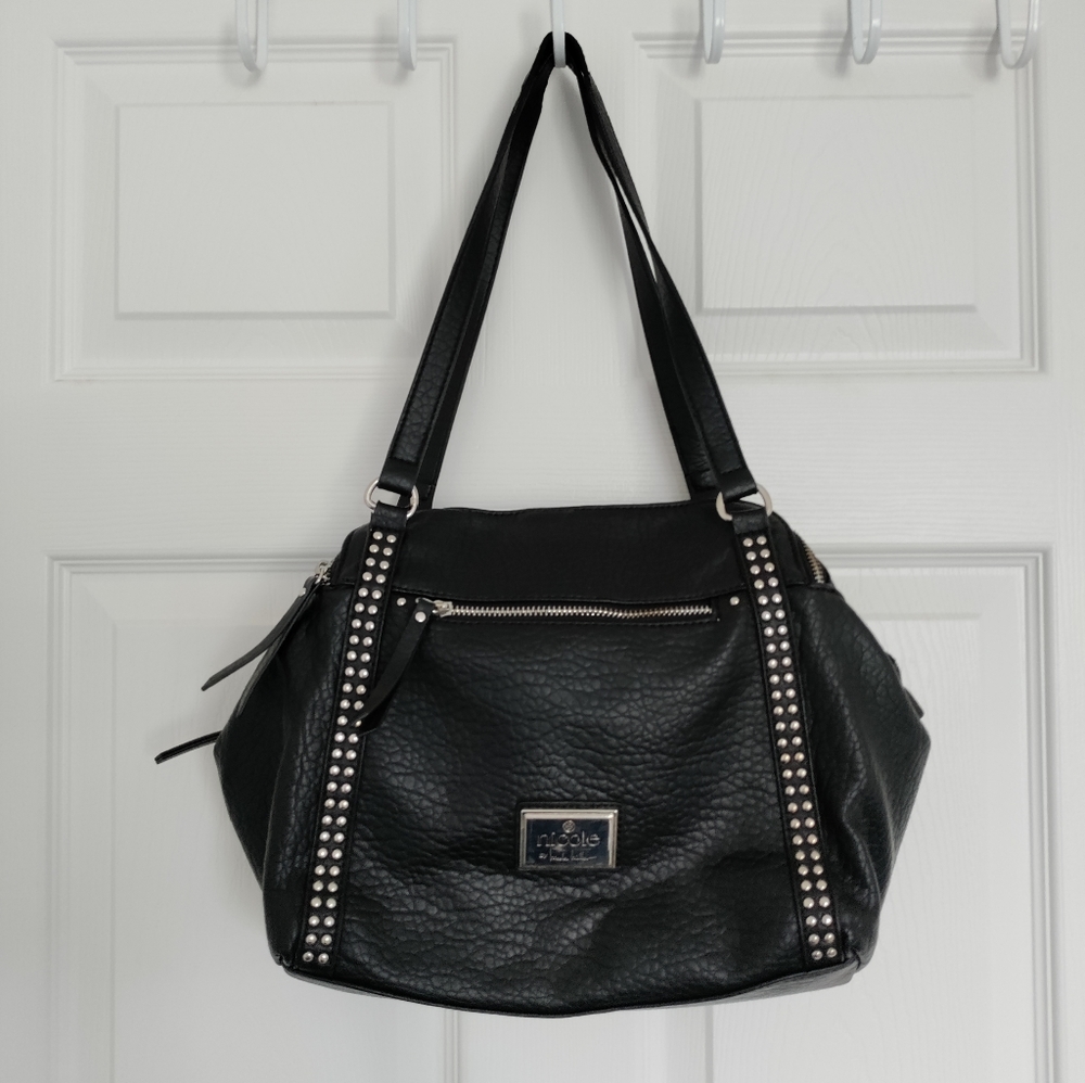 NICOLE by NICOLE MILLER studded shoulder bag